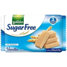 Gullon Vanilya Krema Dolgulu Şekersiz Gofret 210 G