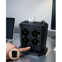 8 Prizli Dikey Çift Usb Type-c Hızlı Şarjlı Priz Model: Uczza105priz-4 0