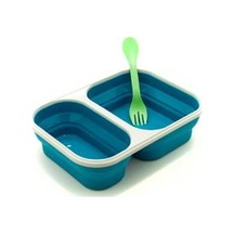 Eco Vessel Smashbox Çift Hazneli Katlanır Tabak-MAVİ Eco Vessel Smashbox Çift Hazneli Katlanır Tabak-MAVİ