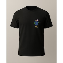 Oyuncak Hikayesi Cep Tasarımı Baskılı T-shirt Siyah
