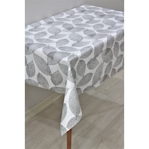 Elyaf Astarlı Silinebilir Pvc Muşamba Masa Örtüsü 165-a Yapraklı-gri