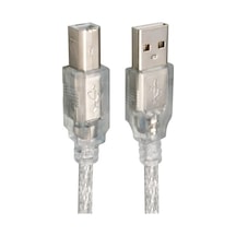 1,5 Metre Uzunlukta Şeffaf Usb Yazıcı Kablosu