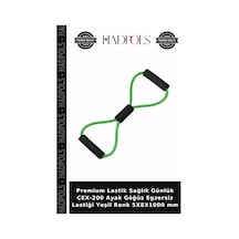 Premium Lastik Sağlık Günlük Cex-200 Ayak Göğüs Egzersiz Lastiği Yeşil Renk 5x8x1000 Mm