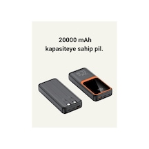 20.000 Mah Powerbank 22.5w Hızlı Şarj, Çok Kablolu, Dijital Göstergeli Diğer