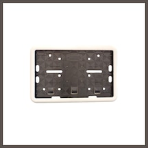 Bezos Çerçeveli Motor Plakalık Plaka Altlığı Beyaz 17x26 Cm Nxrlvng