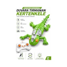 Duvara Tırmanan Uzaktan Kumandalı Oyuncak Kertenkele Duvarda Giden Kertenkele 2.4 Ghz Şarjlı Yeşil