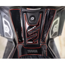 Yamaha Xmax 250 2014-2017 Full Tank Pad Seti Siyah Kırmızı