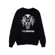 The Weeknd Starboy Baskılı Sweatshirt Siyah