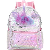 Lebıhmurah Wbp160 Kızlar Unicorn Payet Sırt Çantası Glitter Bling Çanta Sırt Çantası Okul Rahat Sırt Çantası İçin