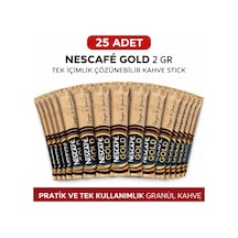 Kahve Gold 2 Gr 25 Adet Tek İçimlik Stick Çözünebilir Granül Kahve Paket