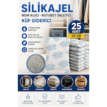 25 Adet - Silikajel, Nem Alıcı, 50 Gr, Rutubet Önleyici Küf Giderici Silicagel