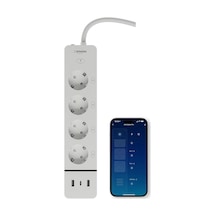 Akıllı Çoklu Priz Wi-fi 4 Ac Çıkışlı 2 Usb-a Ve 1 Usb-c Portlu 7in1 180 Cm Kablo Google Home Ve Alexa Uyumlu Mob 0