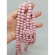 Pembe Pigmentli Seramik Boncuk Dizi 8-9mm/29cm 54238 Çok REnkli