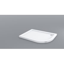 Shower 70x110 Oval Asimetrik Flat Duş Teknesi H:7 Cm