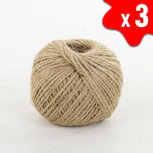 JUT DEKORATİF 3 TOP – 100 Metre 100 Gram ÇUVAL HASIR HALAT İPİ