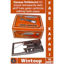 Kapan Paslanmaz Çelik Dayanıklı Güçlü Mekanizma Hassas Yakalama Yaylı Metal Fare Kapanı 12 Adet