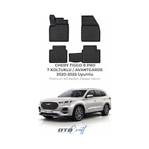 Otocraft Chery Tiggo 8 Pro 7 Koltuklu Avantgarde 2020-2025 Araca Özel 4d Karbon Oto Paspas Havuzlu