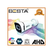 5 Mp 4 Atom Warm Led Ahd Bullet Güvenlik Kamerası Kd-1504