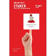Kişiye Özel Kına Gelin Hamamı Süs Etiketi Beyaz Sticker 70 Adet