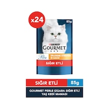 Gourmet Perle Sığır Etli Yaş Kedi Maması 85 Gr X 24 Adet