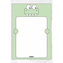 A5 Timsah Bloknot Çizgisiz Defter - 50 Yaprak - Memopad - Notepad - Not Defteri - Not Kağıdı Yeşil Yeşil