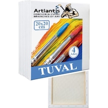 Tuval 20x20 Cm Astarlı Kare Tuval 4 Adet Resim Küçük Tuvali 20 20 Cm Tual Akrilik Boya Yağlı Boya İçin İdeal