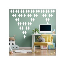 5cm Ebadında 128 Adet Üçgen Sticker Beyaz