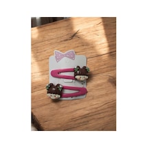 2 Li Çocuk Çıtçıt Toka Şeker Pembe - 676091030 Şeker Pembe