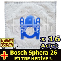 Bosch Sphera 26 Süpürge Toz Torbası 16 Adet