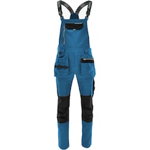Sara Workwear Monter Askılı Tulum Mavi/siyah