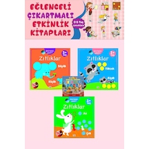 3 Yaş Ve Üzeri Zıtlıklar Kitabım Seti 3 Kitap - 72 Çıkartmalı