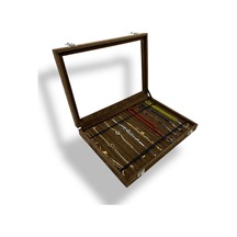 Richbox Tesbih Kolye Zincir Bileklik Kutusu Alcantara Kahve