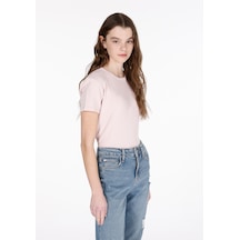 Colin's Colins Slim Fit Kadın Pembe Kısa Kol Tişört Cl1073924 Cl1073924 Q1.v2 Plı Pembe
