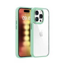 İphone 15 Pro İle Uyumlu New Air Bumper Kılıf, Koruyucu Telefon Kılıfı Açık Yeşil