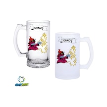 Heman Orko Kulplu Bira Bardağı Buzlu Veya Şeffaf Seçenekli 0297