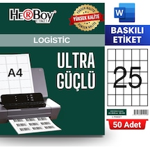 Herboy Hb-1059 42 X 59,69 Mm A4 Baskılı Laser Etiket 50 Adet
