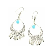 925 Ayar Gümüş Ay Modeli Aquamarin Taşlı Küpe 925 Ayar Gümüş Ay Modeli Aquamarin Taşlı Küpe