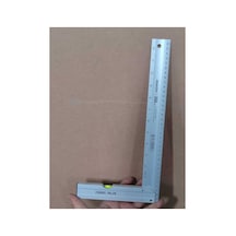 Klc L Gönye Su Terazili Alüminyum Cetvel Marangoz Kaynak Kaynakçı Gönyesi 350 Mm