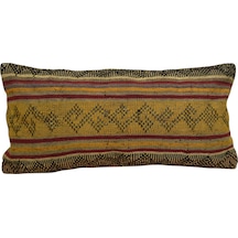 Zehra Abla Halı Yeni El Dokuma Dekoratif Lumbar Kilim Kırlent Yastık Kılıfı 6597 Çok Renkli