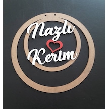Ahşap Isimli Makrome Kasnak-Makrome Isimlik- Isimli Çember (402406695)