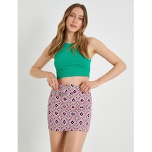 Koton Basic Crop Atlet Halter Yaka Pamuklu Yeşil 2sak10413ek