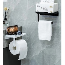 Raflı Yapışkanlı Tuvalet Kağıdı Askılığı Bx40 Renkli