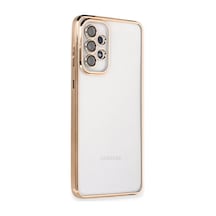 Samsung Galaxy Uyumlu , A73 5g Kılıf Razer Lensli Silikon - Gold