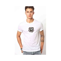 Route 66 Logo Clipart Route 66 Baskılı Beyaz Erkek Tshirt