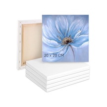 Boyama İçin Tuval 5'li Set, Tuval 20 X 20 Cm, Tuval %100 Pamuk, Boyama Tuvali, Tuval Çerçevesi, Standart