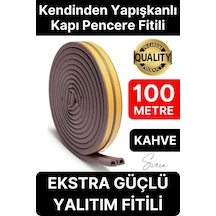 Kalın Kauçuk 2x50 100 Mt Ekstra Uzun Kahve Kapı Pencere Fitili Soğuk Koruyucu Geçirmez İzolasyon Diğer