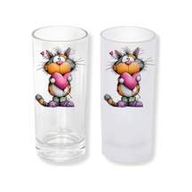 Komik Kedi Buzlu Ya Da Buzsuz Seçenekleriyle Rakı Bardağı 001