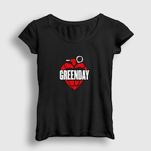 Presmono Kadın Grenade Green Day T-shirt Siyah