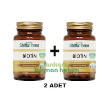2 Adet - Shiffa Home Biotin Tablet - Biotin Containing 60 X 750 MG
