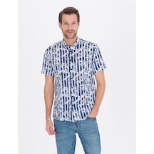 Pierre Cardin Erkek Lacivert Kısa Kollu Gömlek 50266101-vr033 Lacivert